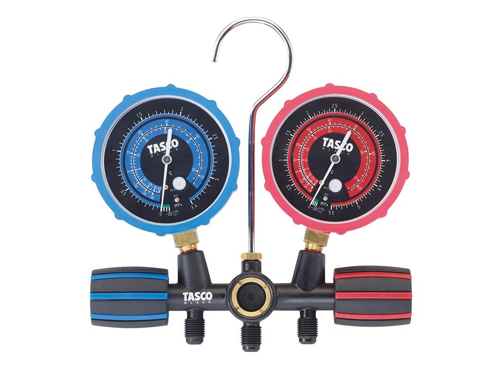 イチネンTASCO TB122TA サイトグラス付ゲージマニホールド