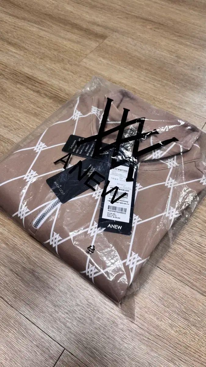 アニュー ゴルフ レディース 長袖 Tシャツ ベージュ