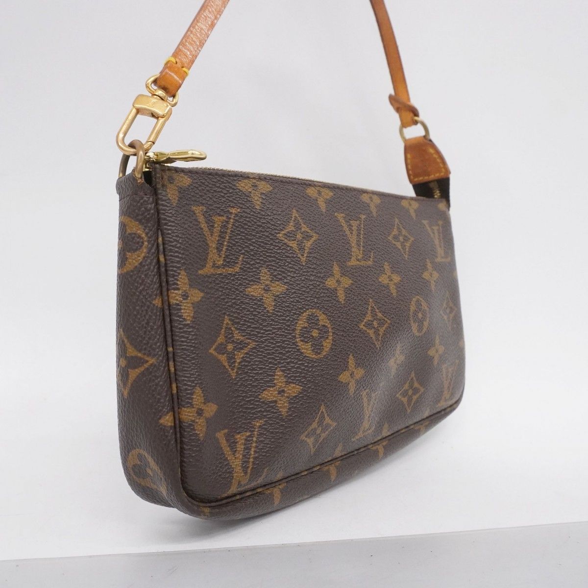 5me6263 ルイヴィトン ポーチ モノグラム ポシェットアクセソワール M51980 ブラウン レディース