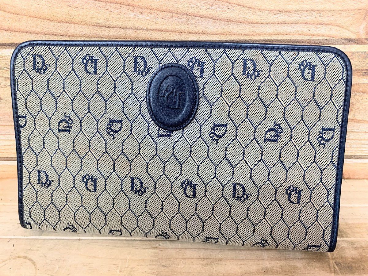 Dior トロッター ビンテージ クラッチバッグ ゴールドチェーン