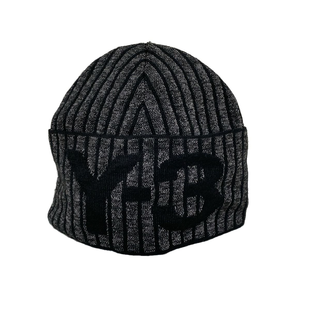 Y-3 ワイスリー ニット帽 - 黒×ダークグレー ウール