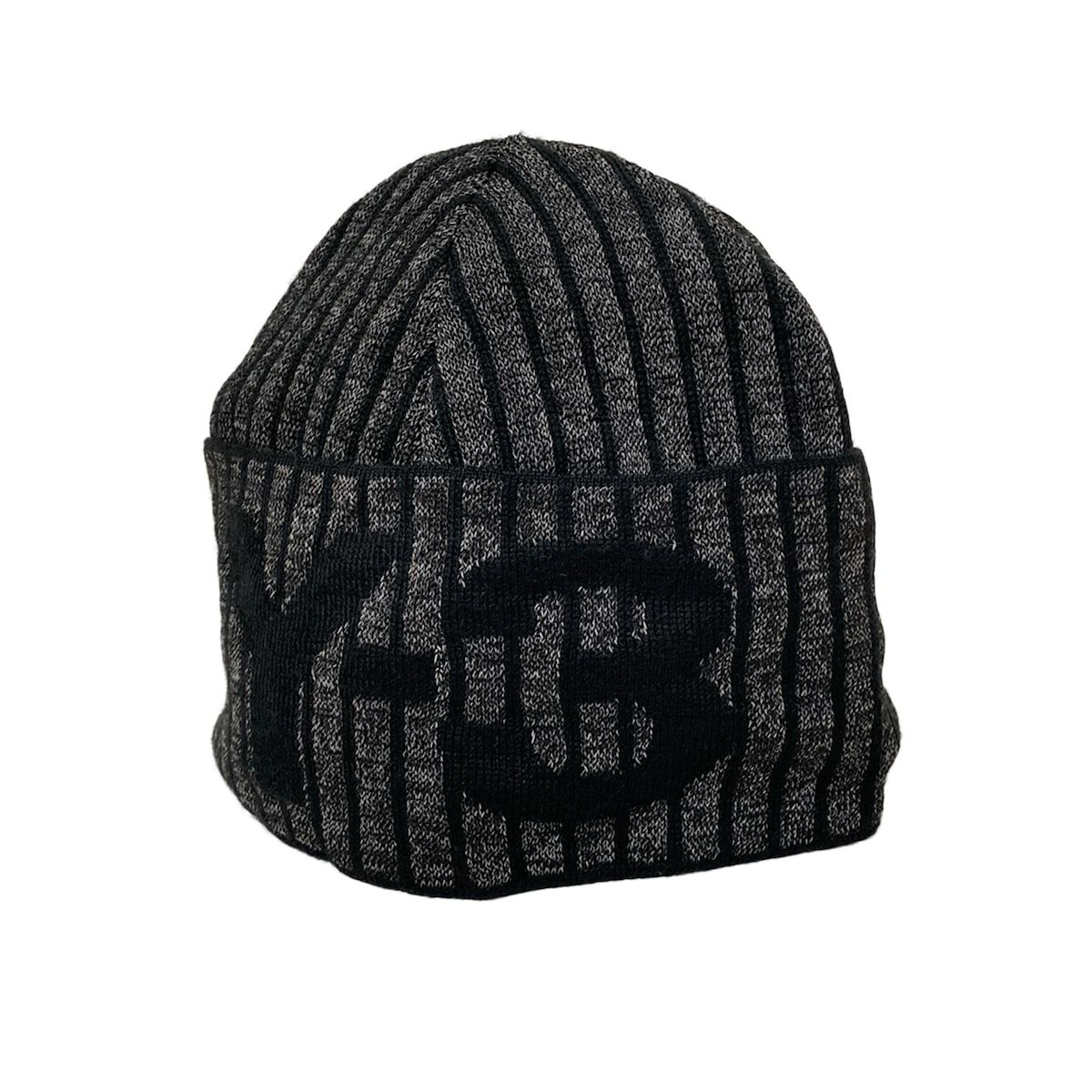 Y-3 ワイスリー ニット帽 - 黒×ダークグレー ウール