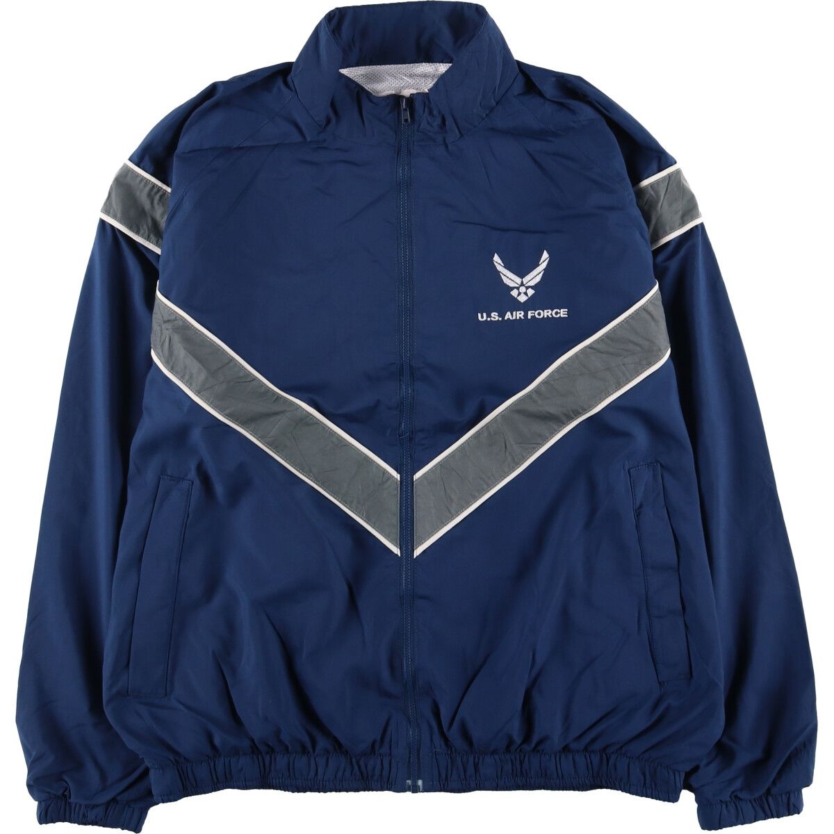 古着 米軍実品 U.S.AIR FORCE PTU トレーニングジャケット ウインドブレーカー MEDIUM SHORT メンズM相当 eaa592242