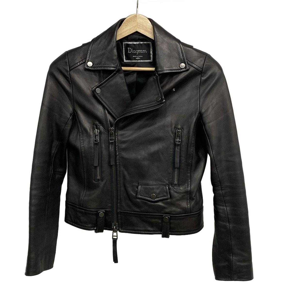 Diagram GRACE CONTINENTAL ダイアグラム ライダースジャケット サイズ36 S レディース - 黒 長袖 オールシーズン