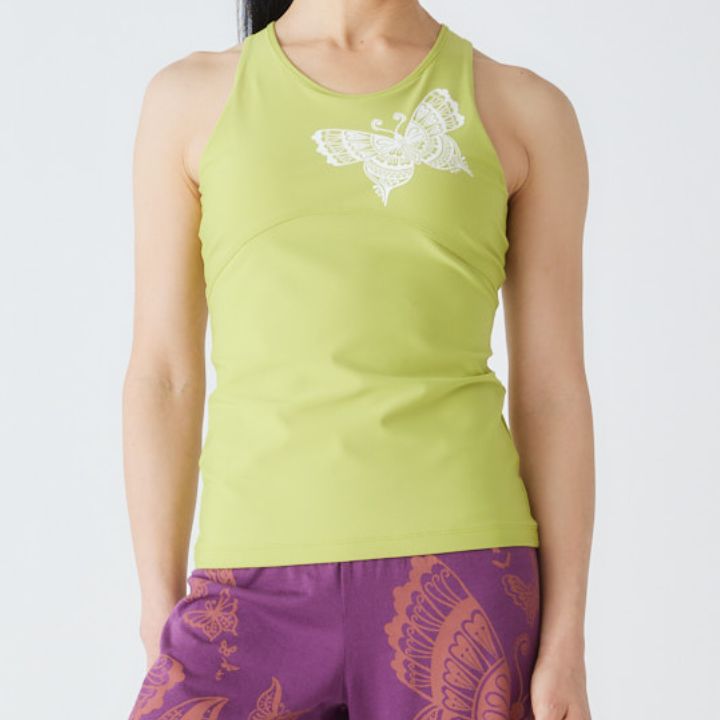 ＜tejas(テジャス)＞sila-tank＜butterfly＞[TL231426]タンク パット付きタンク ホットヨガ