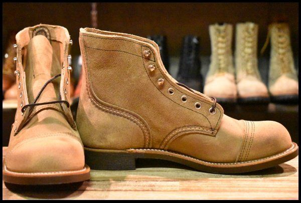 8.5D 22年 レッドウィング 8083 アイアンレンジャー ミュールスキナー スエード 編み上げ ブーツ redwing 8113 HOPESMORE GP177