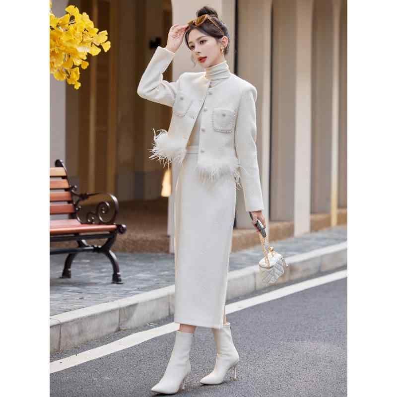 セットアップ レディース 販売済み 秋冬 羽毛 ダウンジャケット