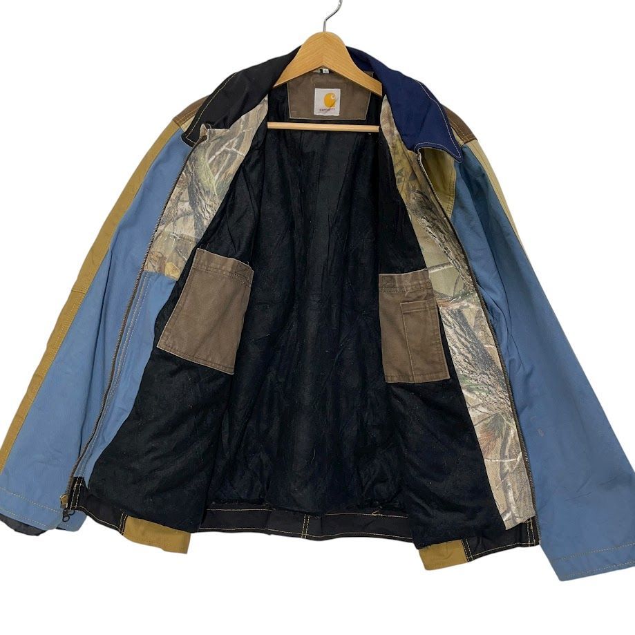 Carhartt カーハート ダック地 ダックジャケット アクティブジャケット リメイク ベージュ マルチ KANDAIZUMI_COM