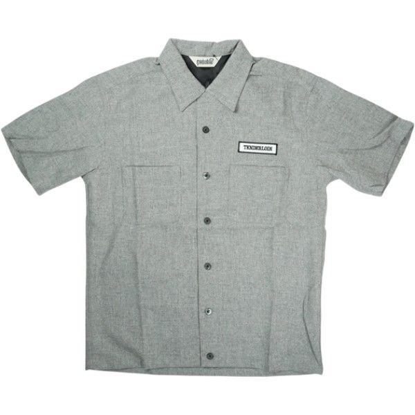 Size L TENDERLOIN テンダーロイン T-WOOL SHT ANGOLA GRAY 半袖シャツ 灰 新古品 20828680