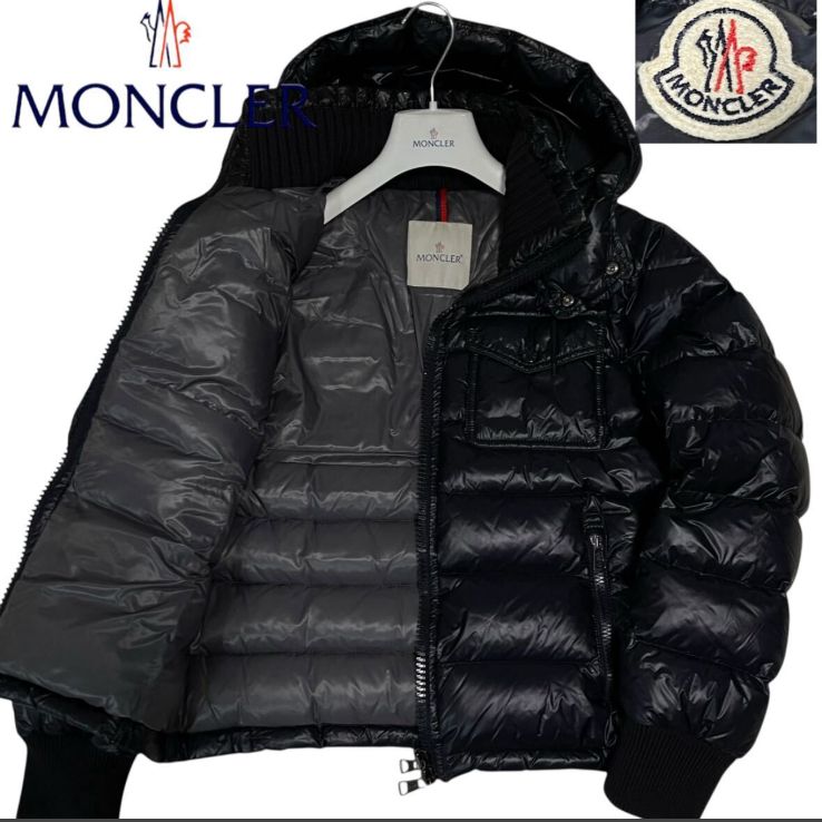 美品 MONCLER モンクレール ダウンジャケット ブラック メンズ 正規品
