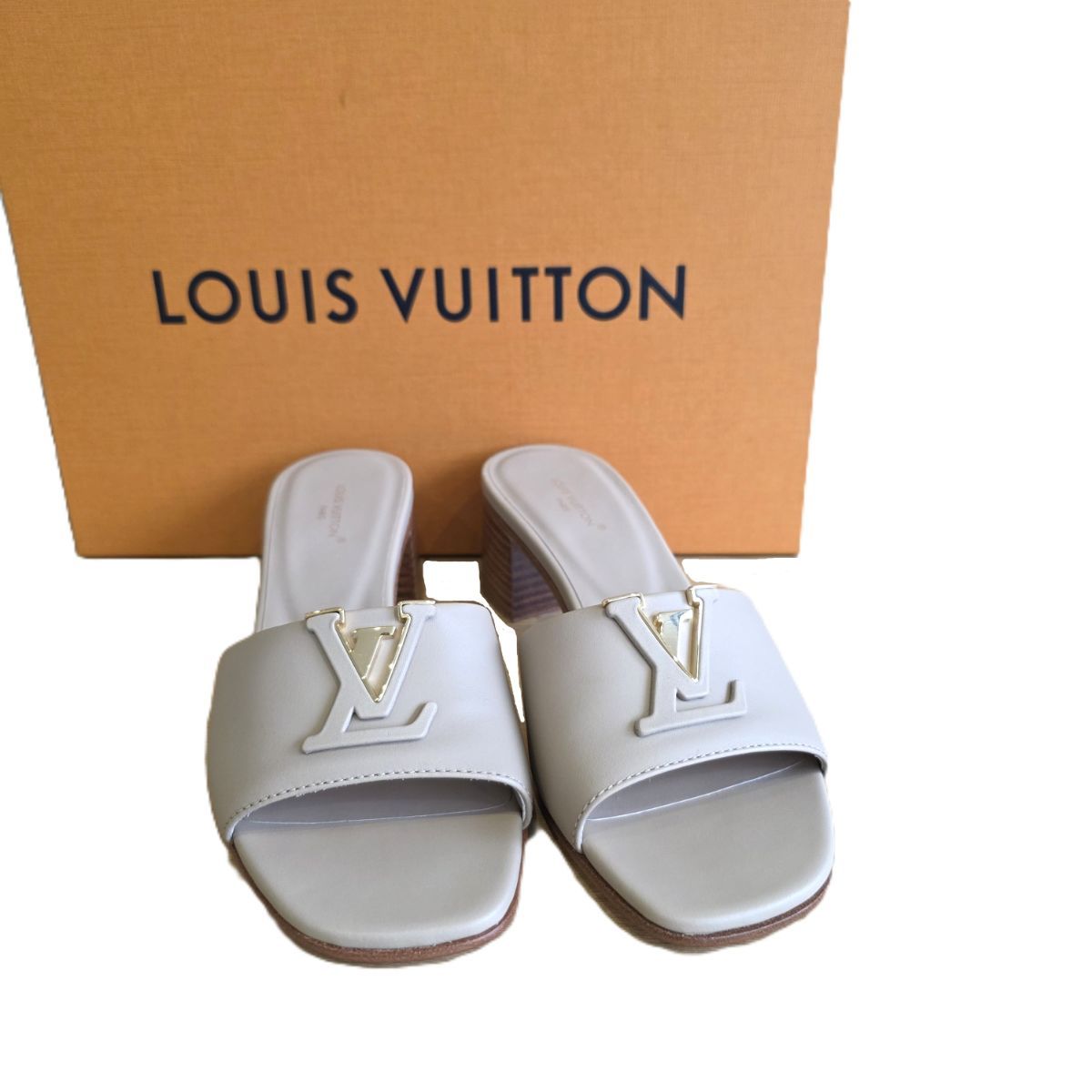 LOUIS VUITTON ルイヴィトン LV マレ ミュール モノグラム レザー サンダル 靴 1ACU3P レディース レザー 34 21.5ｃｍ