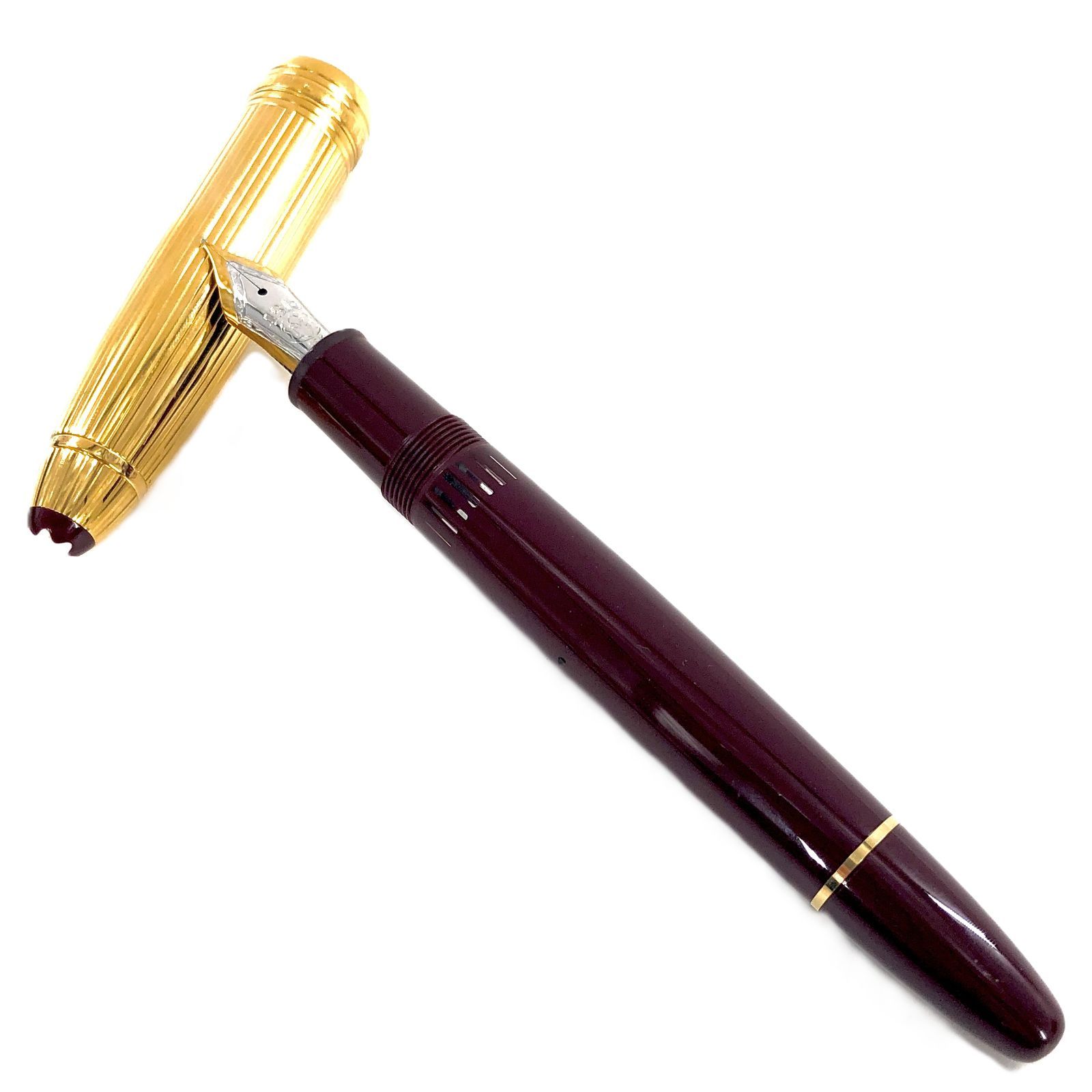 MONTBLANC モンブラン 万年筆 マイスターシュティック ソリテール ドゥエ バーメイル 1462 刻印 925 18K き PF-371