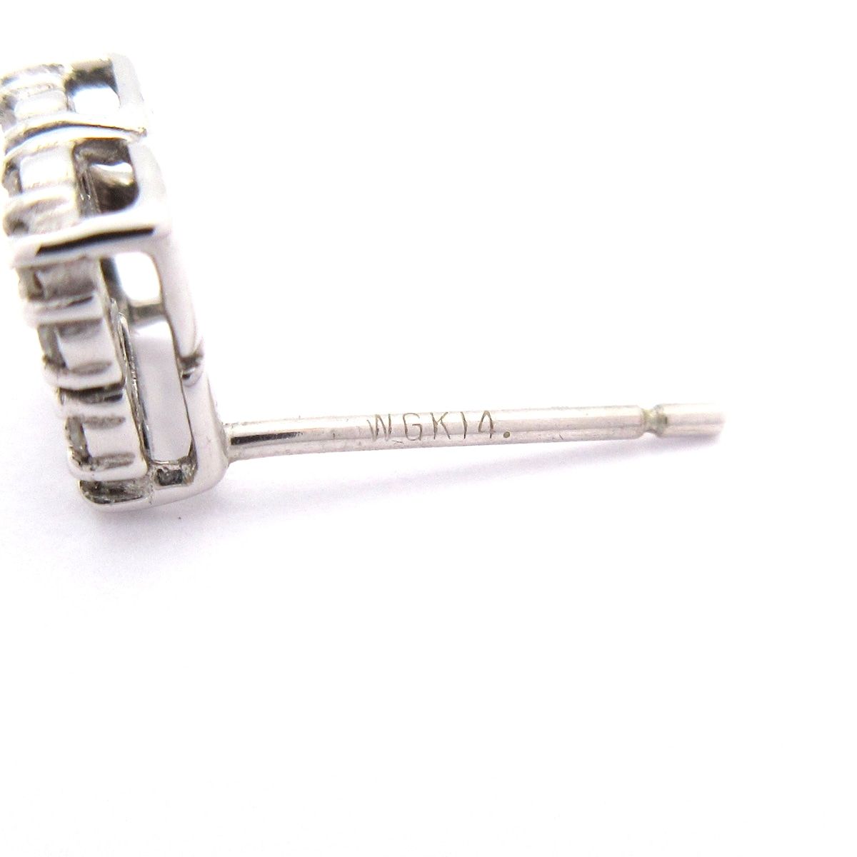 ピアス K14WG×ダイヤモンド