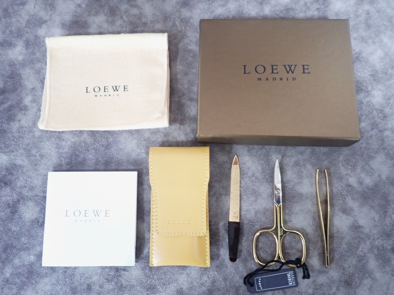LOEWE ロエベ KIEHL Solingen ゾーリンゲンコラボ ケアセット ハサミ 爪ヤスリ 毛抜き