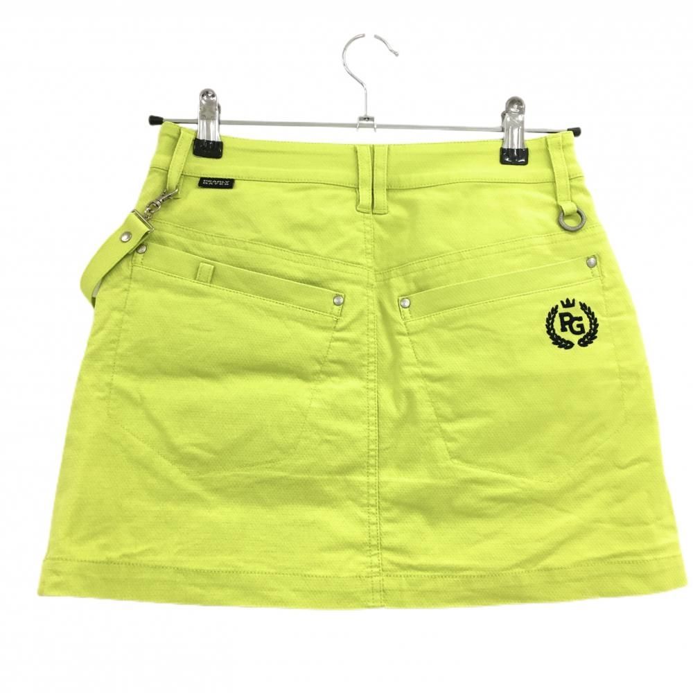 超 パーリーゲイツ スカート ライトグリーン ストレッチ ロゴストラップ付 レディース 0 S ゴルフウェア PEARLY GATES