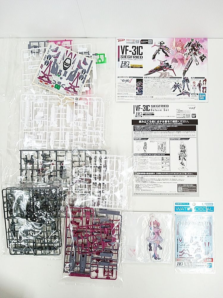 HG 1 100 VF-31C ジークフリード ミラージュ ファリーナ ジーナス機 セット - 水転写式デカール プラモデル BANDAI SPIRITS MA1-F36-804