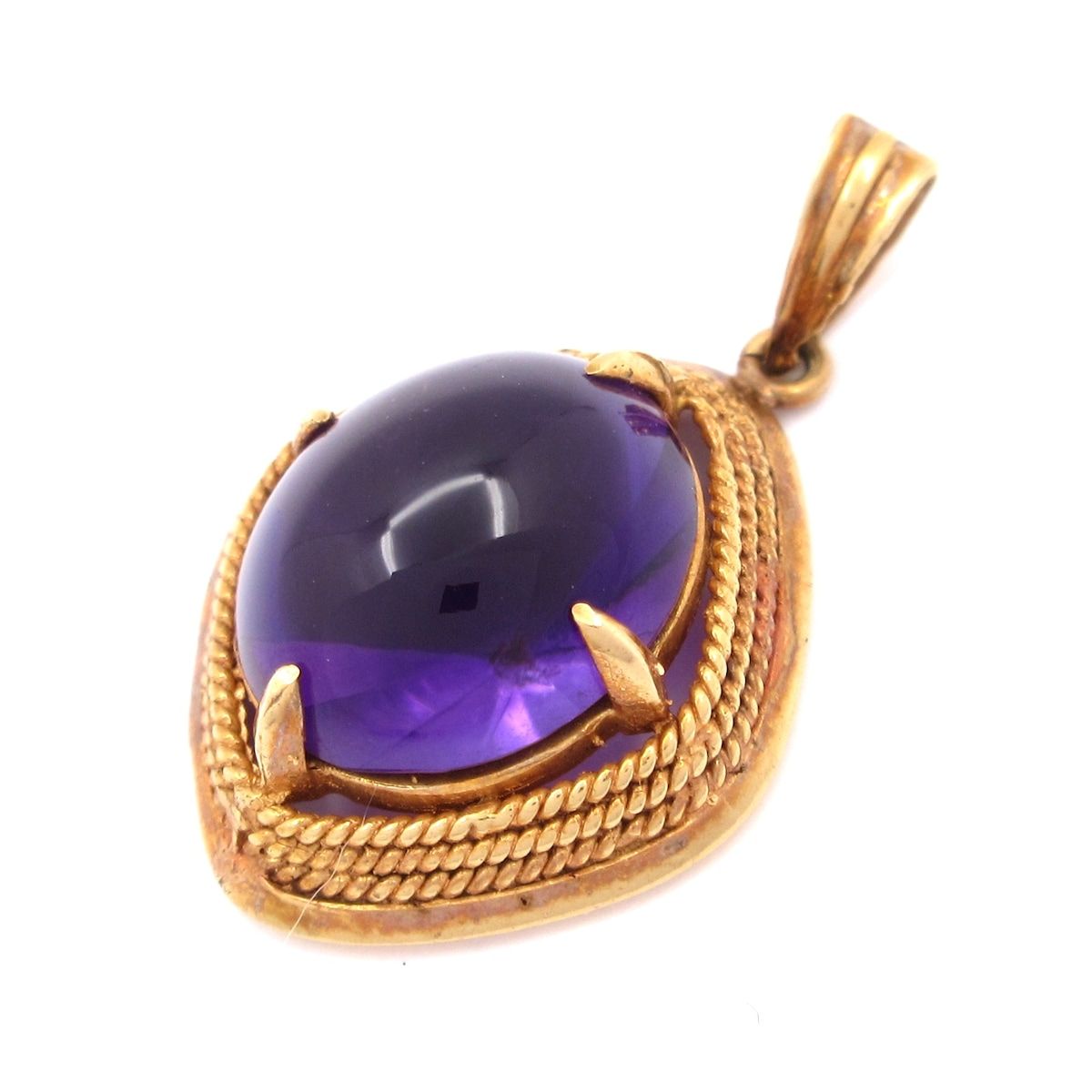 Unbranded ノーブランド ペンダントトップ K18YG×パープル 総重量 2.6g