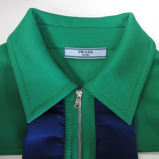 プラダ PRADA 2018 フリル ポロシャツ カットソー ロゴ パッチ バイ