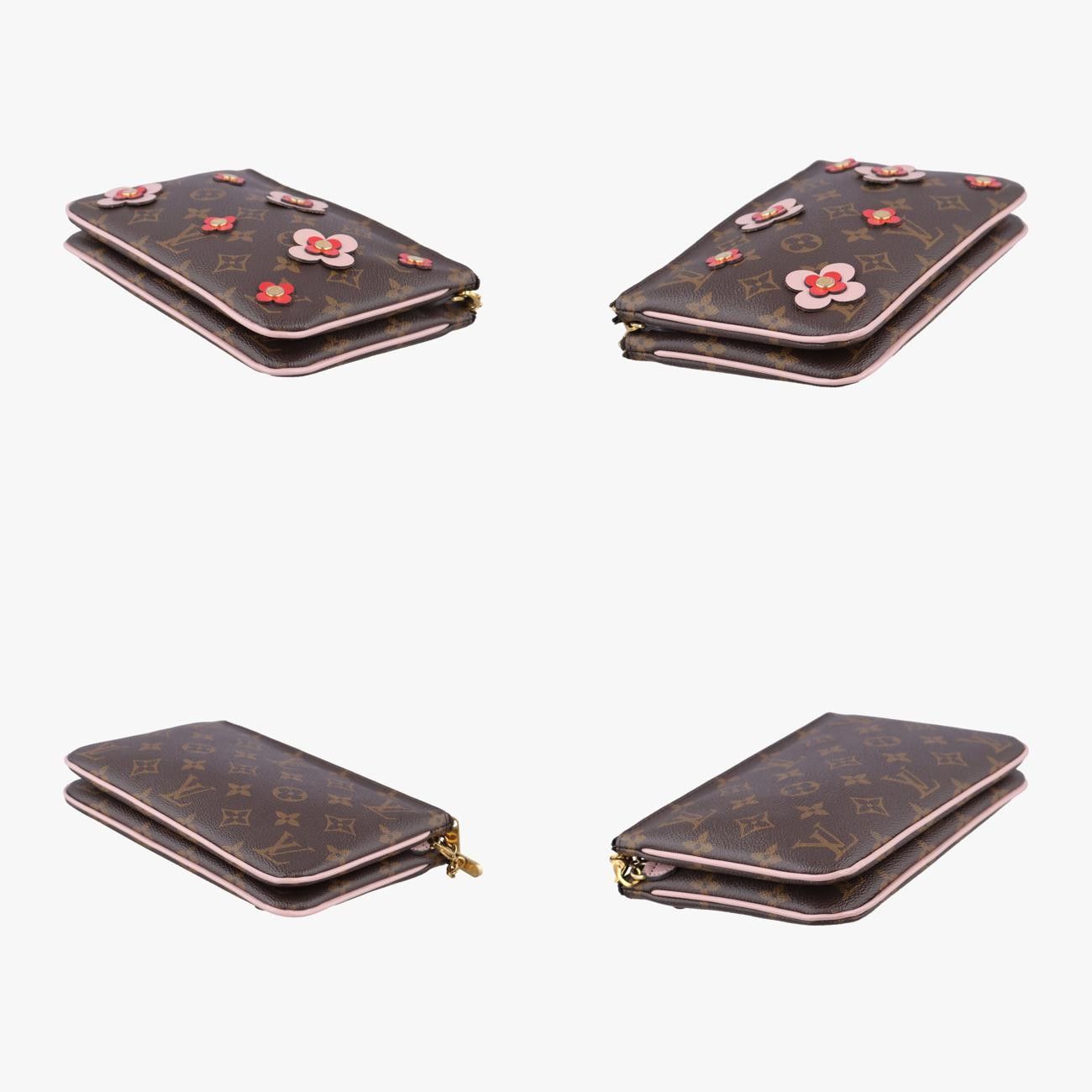 ルイヴィトンLouis Vuittonポシェット ドゥーブルジップ ブルーミング