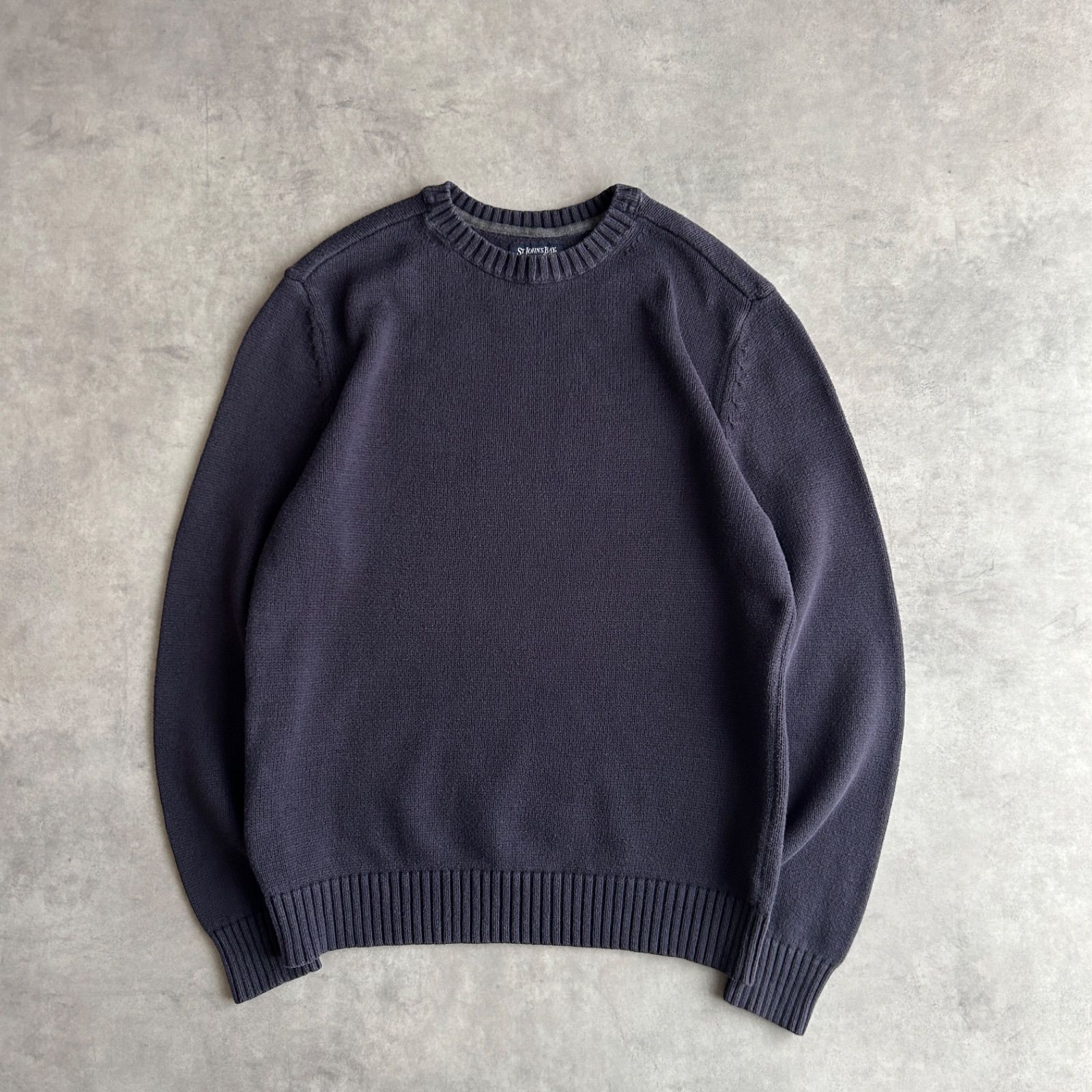St. John's Bay ラグラン コットン クルーネックセーター