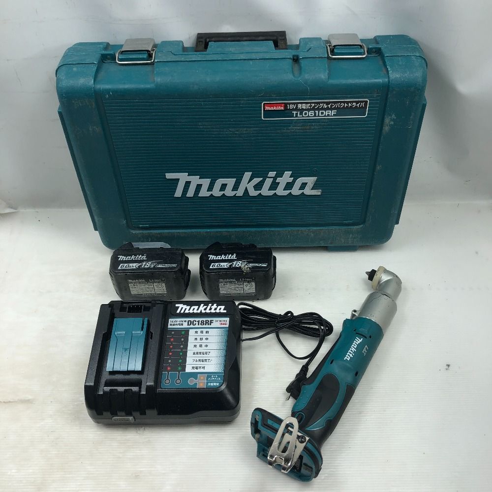 MAKITA マキタ 締め付け工具 アングルインパクトドライバ 充電器 充電池2個 ケース付 TL061D ブルー