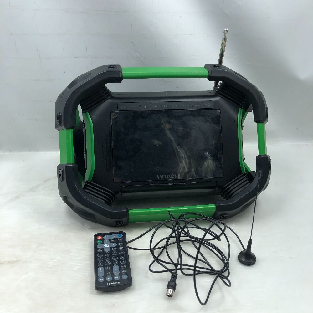 HITACHI 日立 工具関連用品 バッテリー式スピーカー アンテナ リモコン付き コードレス式 UR18DSML グリーン