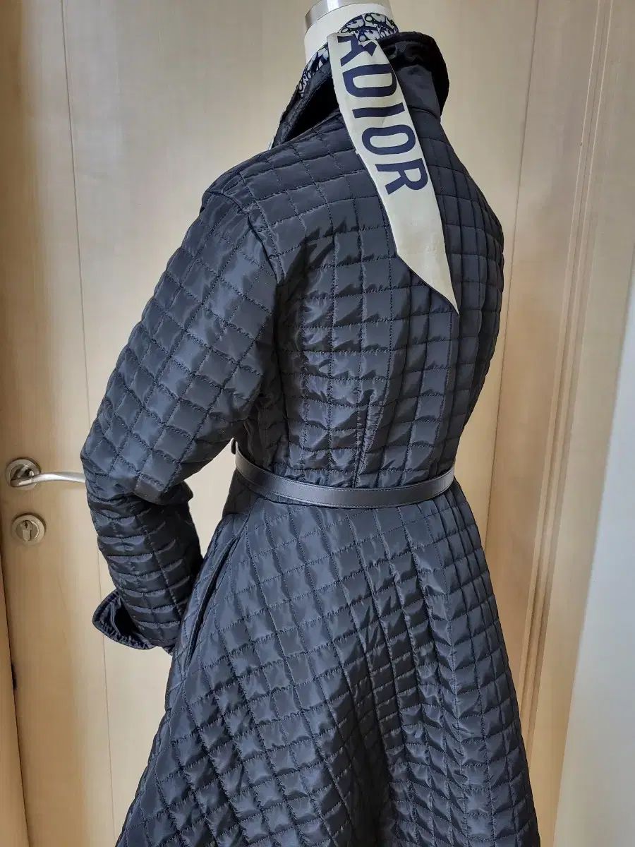 キルティング ブラック ロング コート