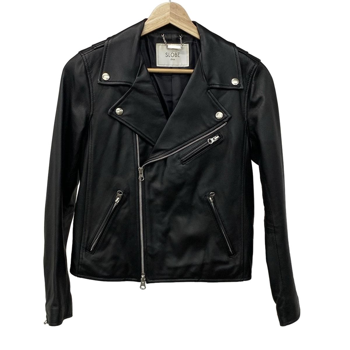 SLOBE IENA スローブイエナ ライダースジャケット サイズ36 S レディース - 黒 長袖 ジップアップ 春 秋
