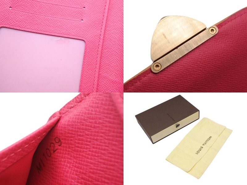 【保障できる！】 LOUIS VUITTON ルイヴィトン ポルトフォイユ ウジェニ 三つ折り財布 M93738 グルナード マルチ レザー PVC ゴールド金具 4b008776