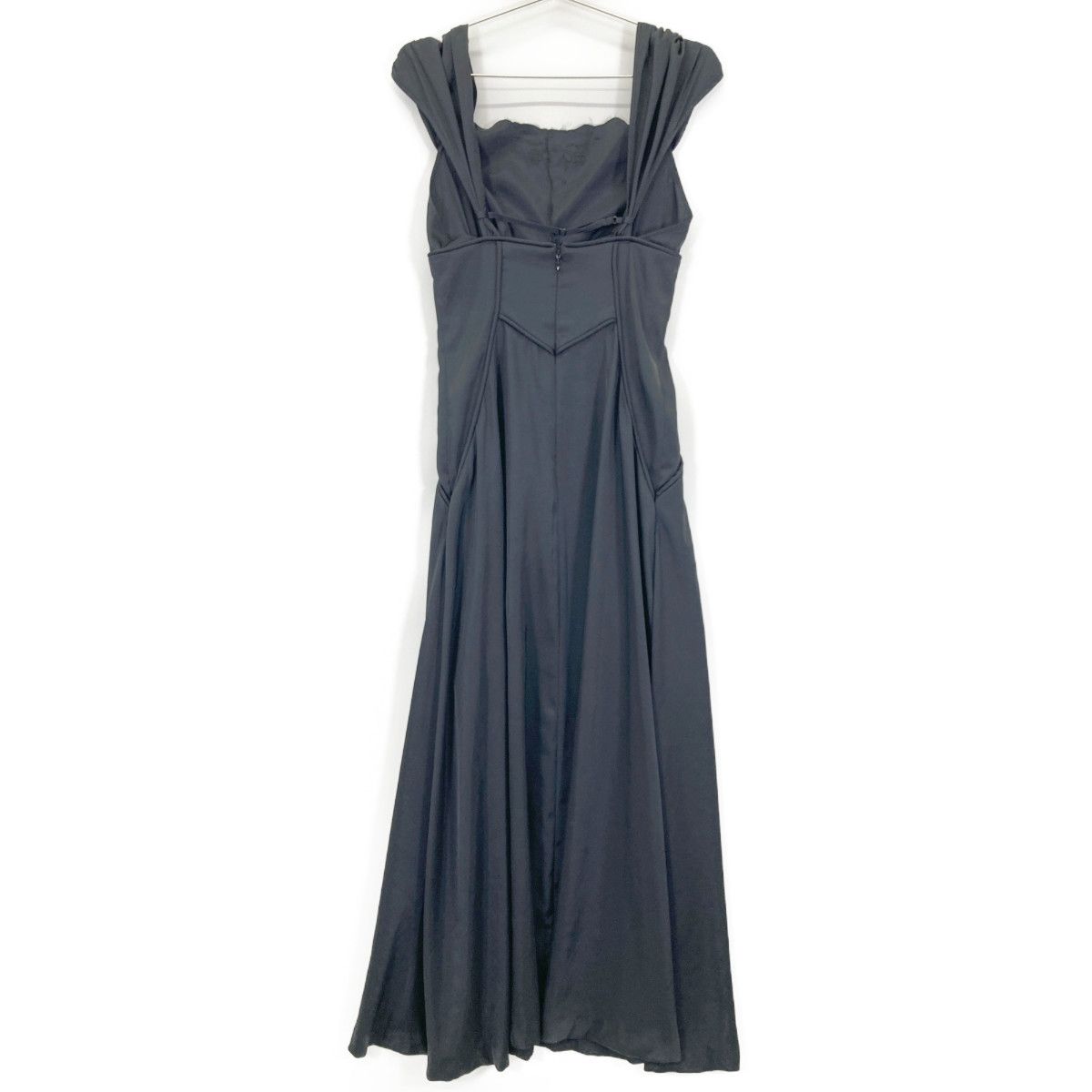 FETICO フェティコ FTC242-0809 24SS ブラック EMBROIDERED V-NECK MIDI DRESS イムブロイダァドVネックミディドレス 1