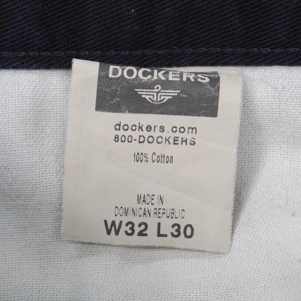  ドッカーズ DOCKERS 00 s 2000年代 2タック チノトラウザー Levi リーバイス傘下 USA ヴィンテージ アメリカ 古着 メンズ ズボン パンツ ブラック 黒 W 32 L 30 チノパン パンツ