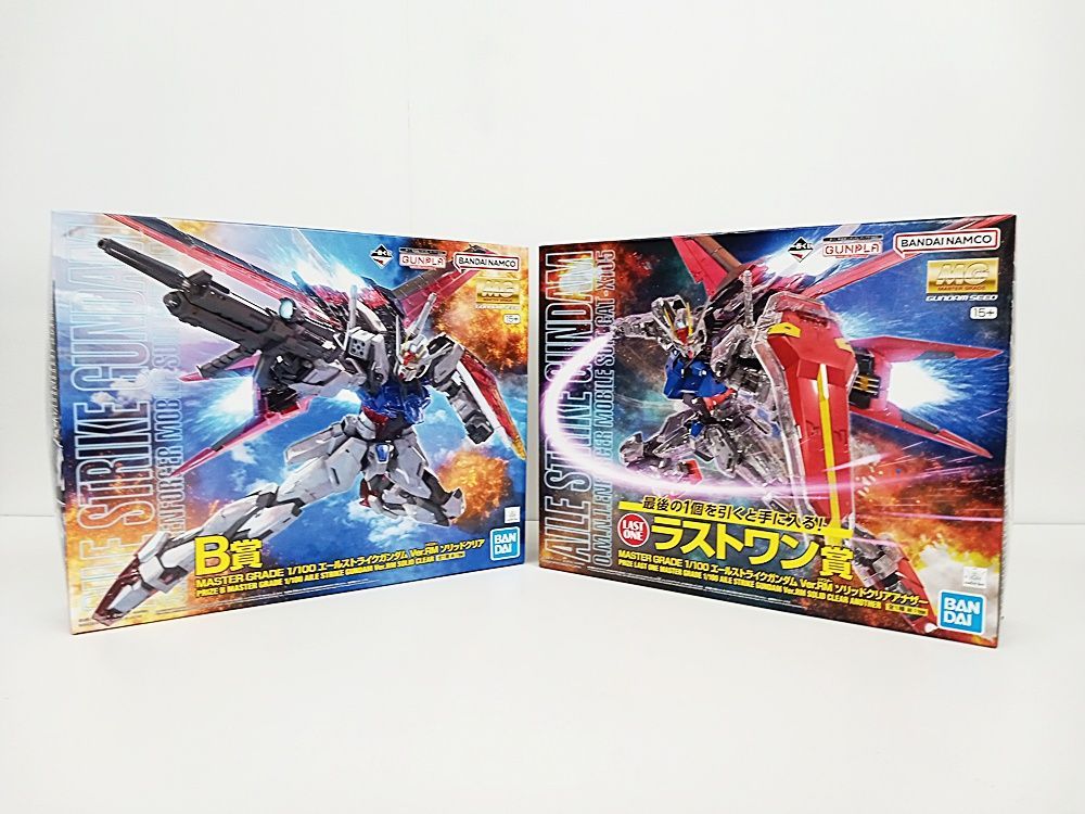 一番くじ ガンプラ 2025 B賞 MGエールストライクガンダムver.RMソリッドクリア ラストワン賞 MGエールストライクガンダムver.RMソリッドクリアアナザー 2点セット MA1-F361-807