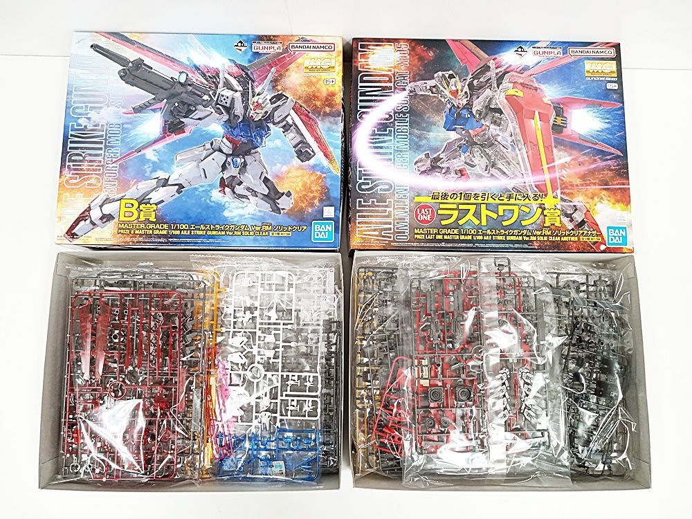 一番くじ ガンプラ 2025 B賞 MGエールストライクガンダムver RMソリッドクリア ラストワン賞 RMソリッドクリアアナザー 2点セット MA 1 F 361 807