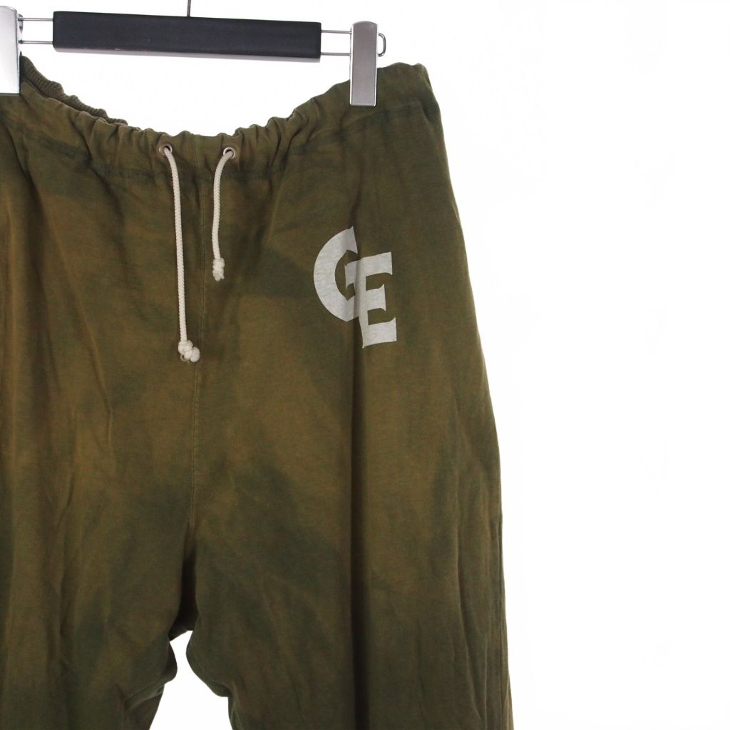 グッドイナフ 90 s リバーシブル スウェットパンツ サーマル ロゴ 緑 グリーン スラックス パンツ