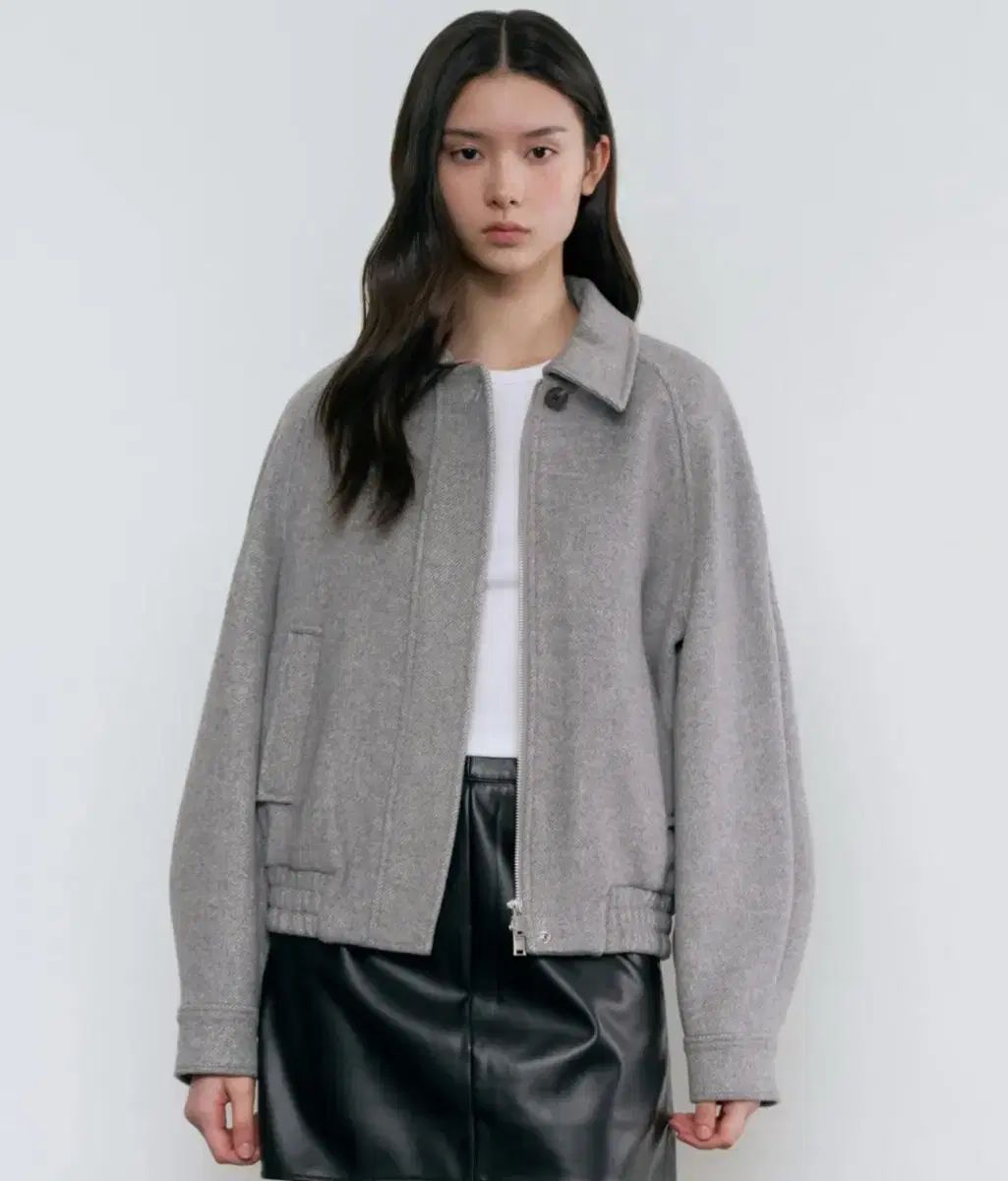 MUSINSA ムシンサ ウィメンズ ブルゾン ジャケット グレー