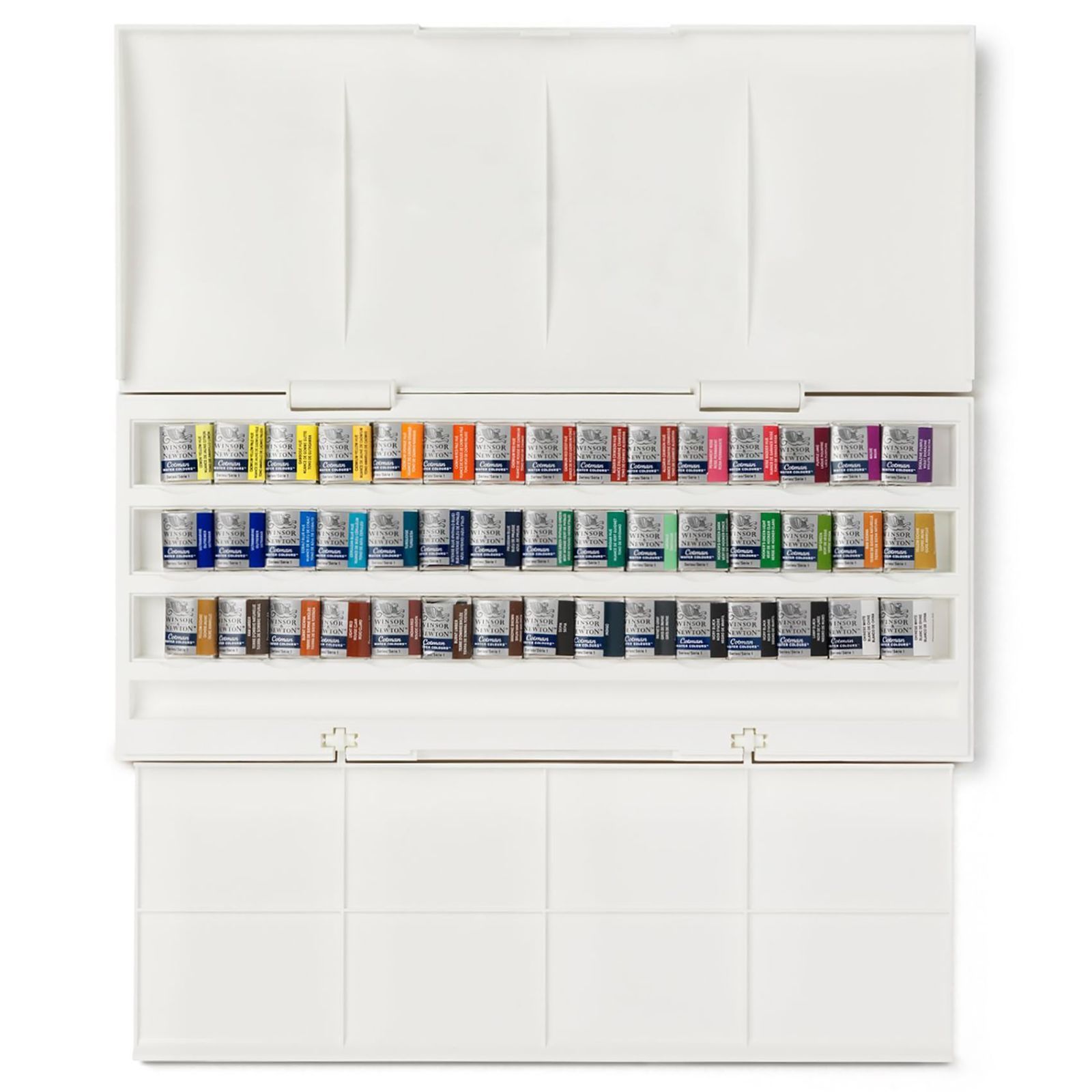 Winsor - Newton ウィンザー-ニュートン 水彩絵具 コットマン ウォーター スタジオセット ハーフパン 40色セット 18909471