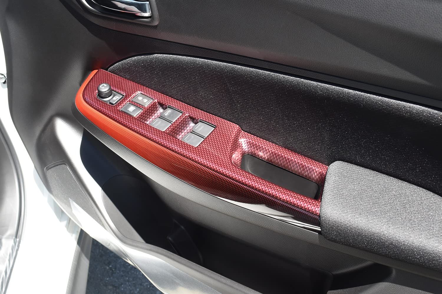 スイフトスポーツ スズキ ZC 33 S スイフト PWSW ドアスイッチ パネル SecondStage ドアトリムパネル未装着車 レッドカーボン調 036 D 1 R