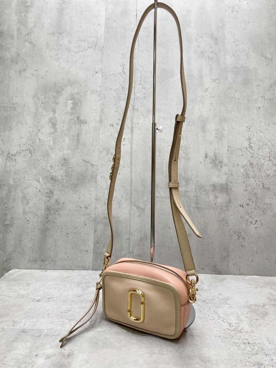 MARK JACOBS マークジェイコブス スナップショット ショルダー バッグ ピンク ベージュ レディース