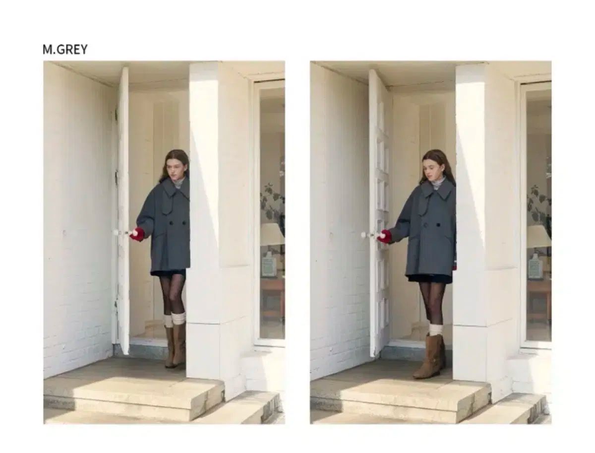 S ドローフィット ウィメンズ ウール ドールマン ハンドメイド ハーフ コート M GREY