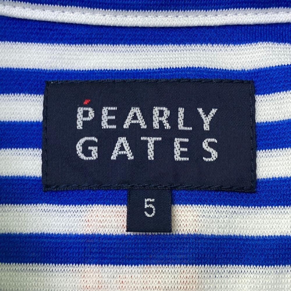 サイズ：5 PEARLY GATES パーリーゲイツ 半袖ポロシャツ ストライプ柄