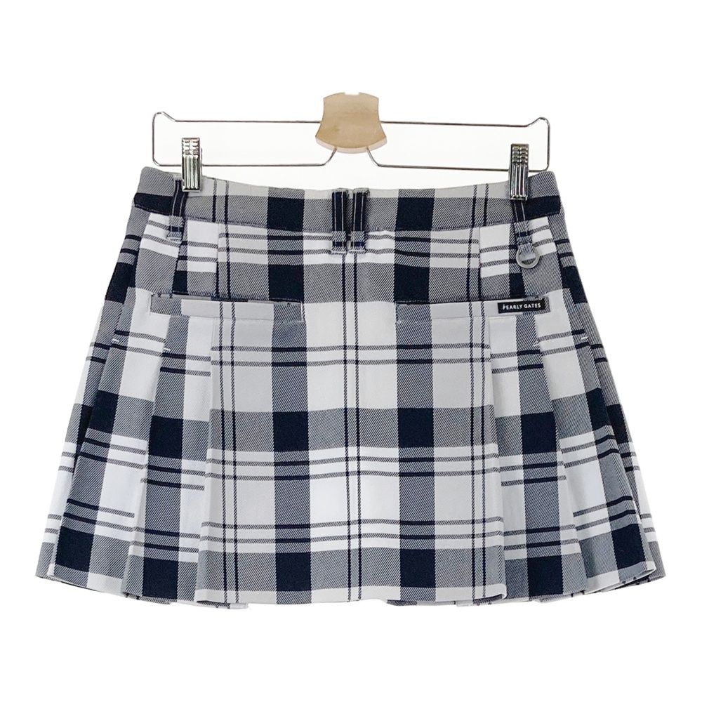 サイズ 1 PEARLY GATES パーリーゲイツ モデル ストレッチ スカート バックプリーツ チェック柄 グレー系 240101548374 ゴルフウェア レディース ストスト