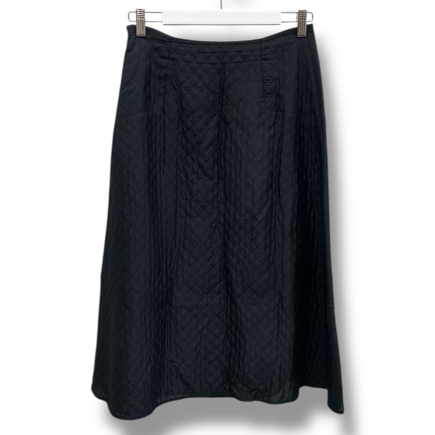Leilian レリアン キルティングフ スカート ロングスカート Aライン サイドファスナー 1522-60702 黒 ブラック 11サイズ レディース 冬 ゴーゴー古着マルイファミリー溝口店 22 No.143