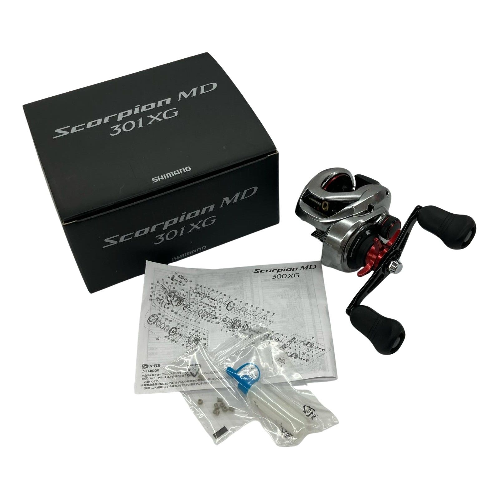 σσSHIMANO シマノ ベイトリール スコーピオンMD 301HG 程度B 箱 取説付 043580