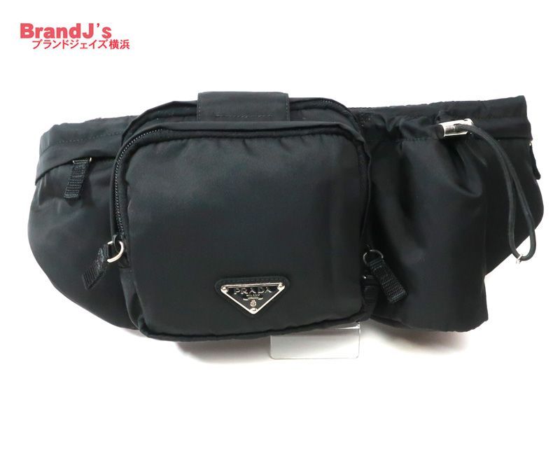 プラダ PRADA ナイロン ウエストバッグ クロスボディバッグ ブラック トライアングルロゴ VA0056 PRADA 2VL056 34382