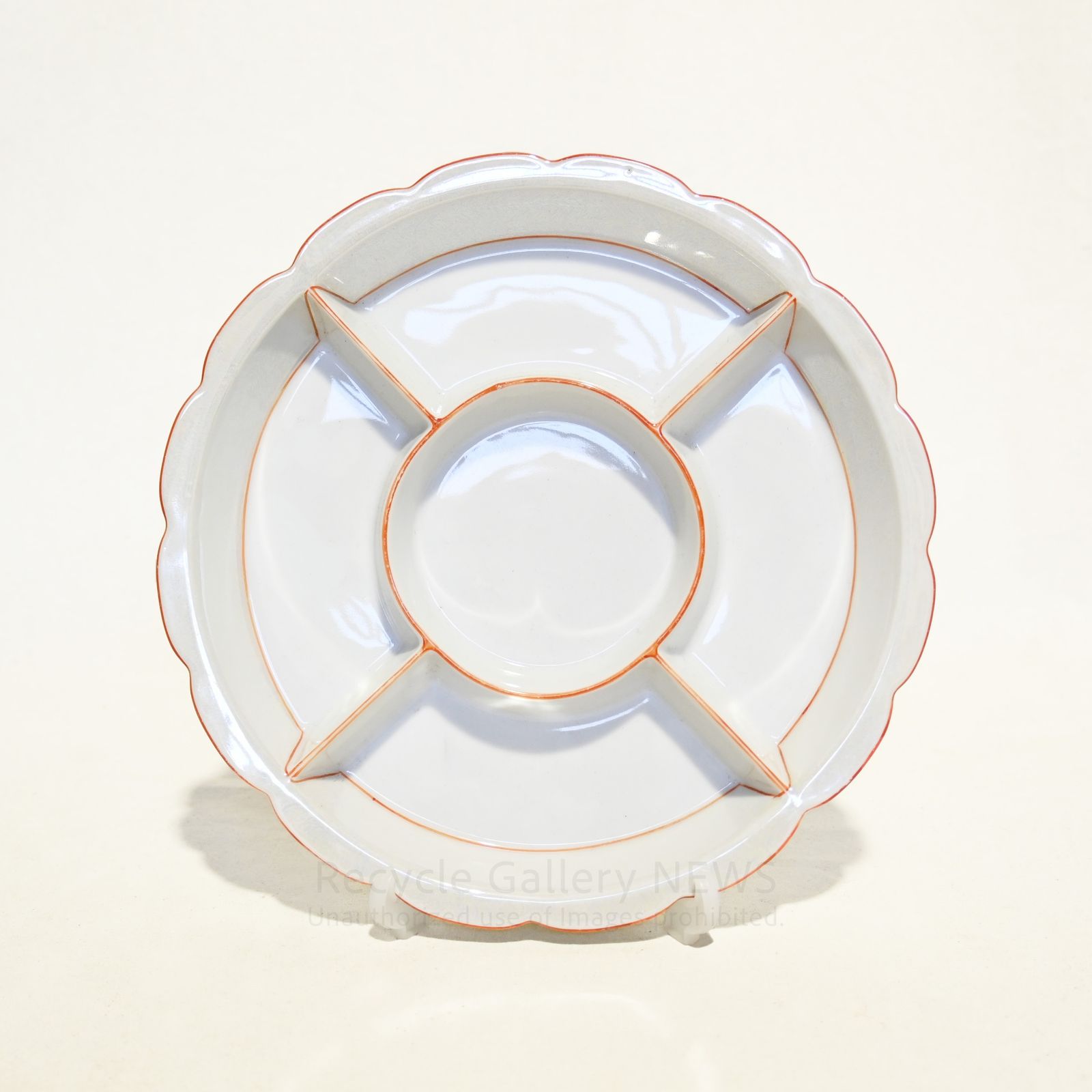 ノリタケ オードブル サービングプレート 大正時代 1912年頃 向けヤジロベー バックスタンプ