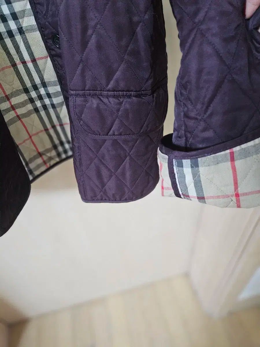 バーバリー キルティング ジャケット パープル チェック 77 GULLKHAN_COM