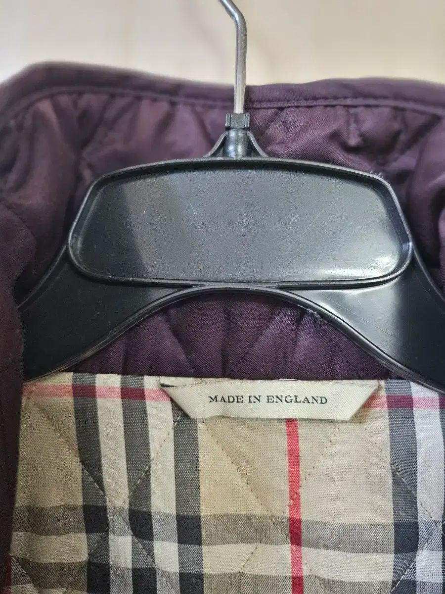 バーバリー キルティング ジャケット パープル チェック 77