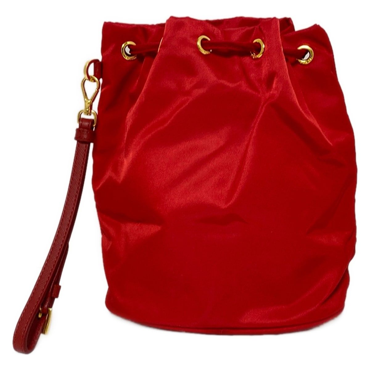 PRADA プラダ ポーチ - 1N1863 レッド 巾着型 レザー