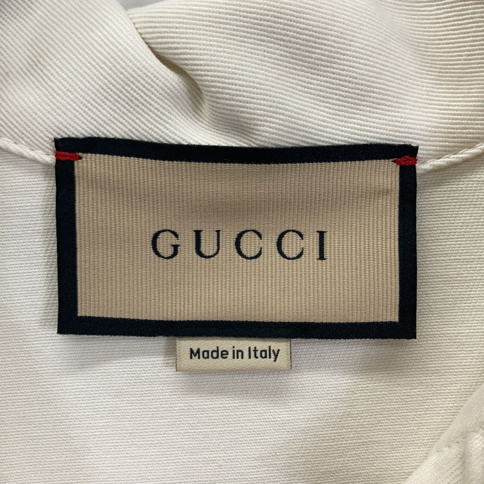 GUCCI グッチ 691890 ﾎﾜｲﾄ×ﾈｲﾋﾞｰ ｾｰﾗｰﾃﾞｻﾞｲﾝﾃﾞﾆﾑﾜﾝﾋﾟｰｽ 38