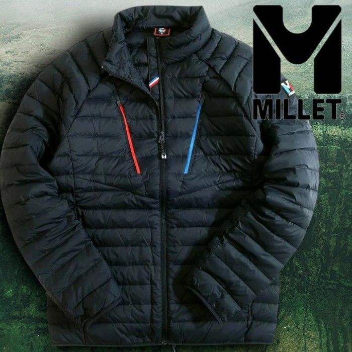 MILLET ミレー ナイロン パッカブル ジップアップ ダウンジャケット 